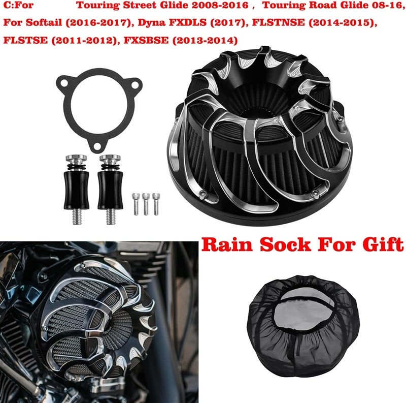 DEMULAX Motorcycle CNC Air Filter Cleaner - Image 2