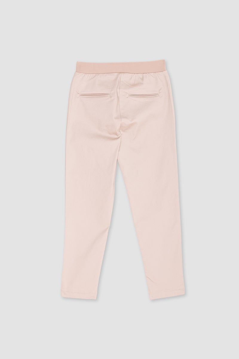 DeFacto Beige Woman Cigarette Fit Regular Hem Satin Trousers Casual - Image 2