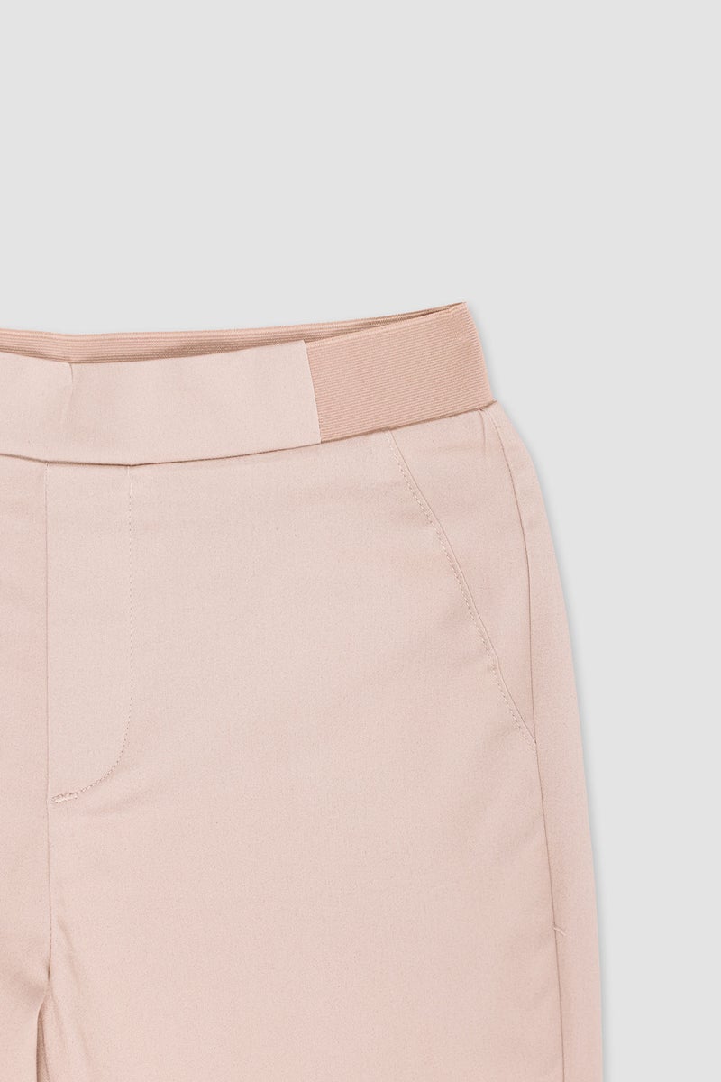 DeFacto Beige Woman Cigarette Fit Regular Hem Satin Trousers Casual - Image 3