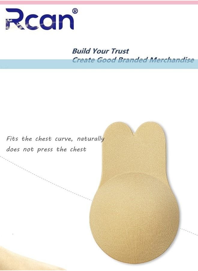 Rcan - Lingerie for Women's Strapless Invisible Adhesive Bra Lift Push Up Rabbit Ears Bra Seamless Edge Adjustable Underwear Reusable Backless Slip Dress Wedding Dress - Image 1