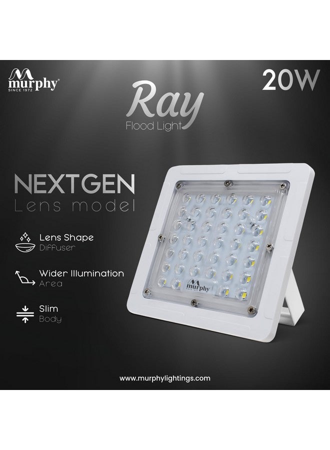 Murphy 20W Ray LED Flood Light | Cool White Outdoor Waterproof Light for Home & Garden (Pack of 4) - Image 2