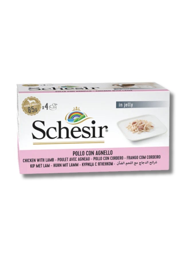 Schesir طعام رطب للكلاب من شيسير - صدور دجاج مع لحم خروف [الوزن - 340 جرام] - Image 4