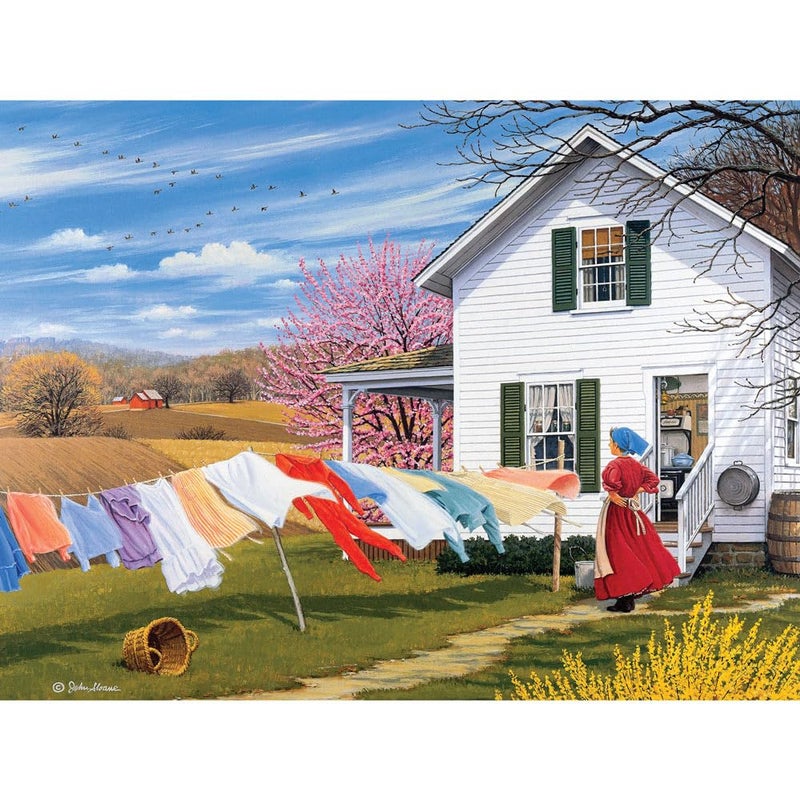 Bits and Pieces 300 Piece Puzzles for Adults 300 Large Pieces 18 x 24 Jigsaw Puzzles Rustic Farmhouse Americana Random Die Cut No 2 Pieces Alike On The Wind - Image 3