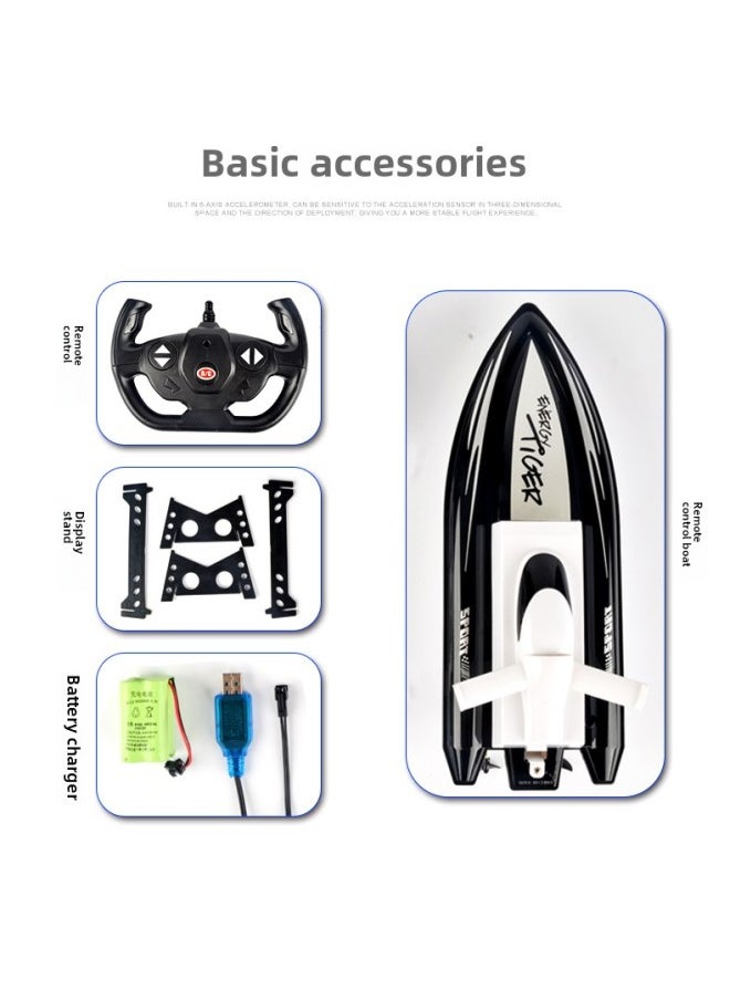 # Remote Control Boat High Speed Boat Water Yacht Electric Boat Model Can Be Launched Wireless Children Boys Play King-Color:Red Upgraded Version✈-Specifications:Long Battery Life Standard ✈  - Image 3