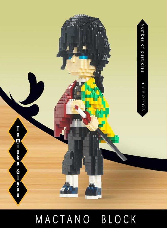 MACTANO Anime Demon Figure Micro Mini Building Set Slayer Giyuu Tomioka Building Block Toy for Adult - Image 4
