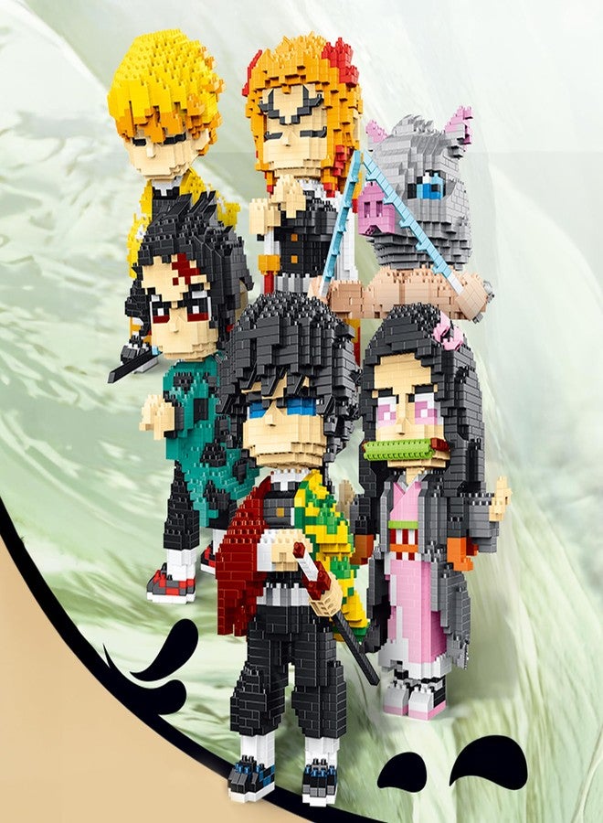 MACTANO Anime Demon Figure Micro Mini Building Set Slayer Giyuu Tomioka Building Block Toy for Adult - Image 5