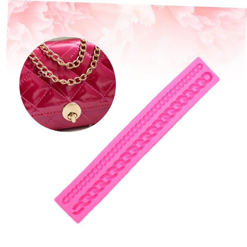 Chain Shape Silicone Cake Mold Non Stick Fondant Clay Baking Tool Pink - Image 4