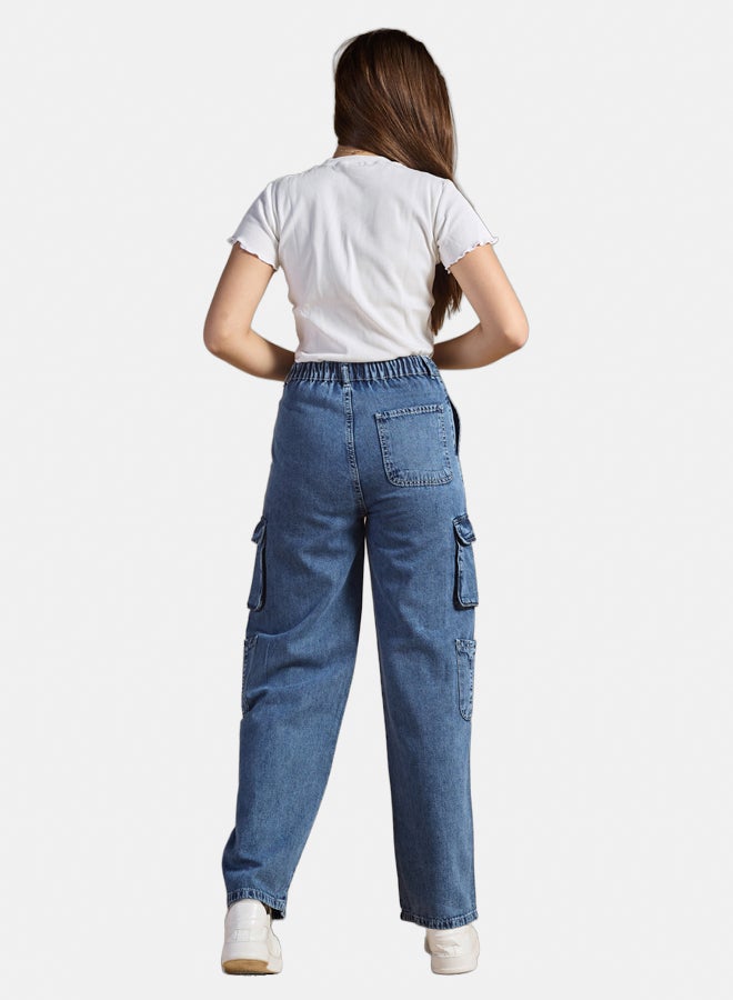 AMB Kidswear Girls' Wide Leg Jeans - Image 4