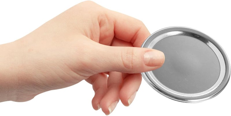 HANABASS 24pcs 70mm Silver Tin Caps Split-type Mason Jar Lids Airtight Storage Solid Sealing Caps for Wide Mouth Glass Bottles Canning and Preservation - Image 4