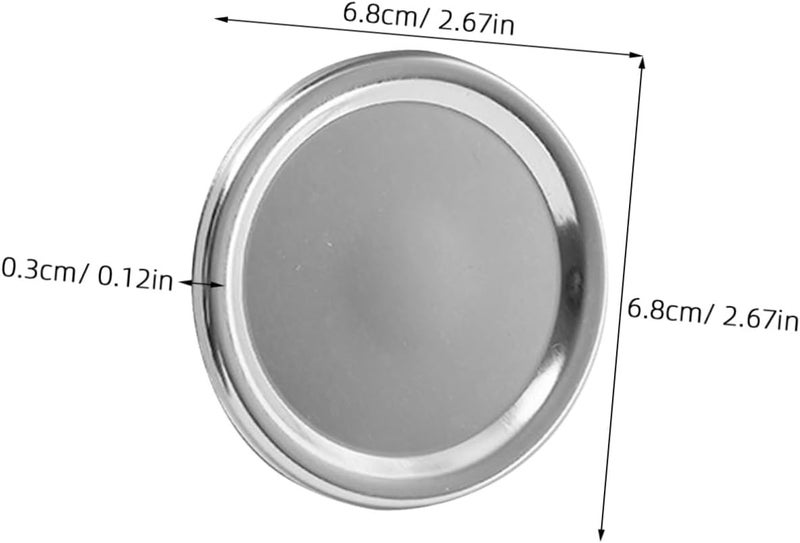 HANABASS 24pcs 70mm Silver Tin Caps Split-type Mason Jar Lids Airtight Storage Solid Sealing Caps for Wide Mouth Glass Bottles Canning and Preservation - Image 2