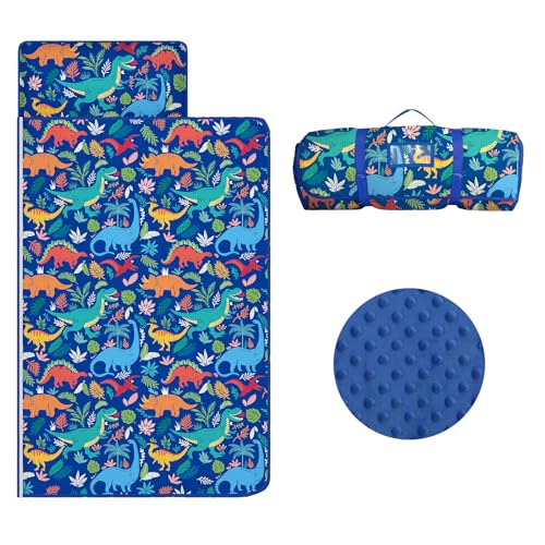 Decalsweet Kids Nap Mat Portable Slumber Bags with Removable Pillow and Blanket for Girls Boys Lightweight Extra Large Sleeping Bag for Preschool Camping Daycare - Image 1