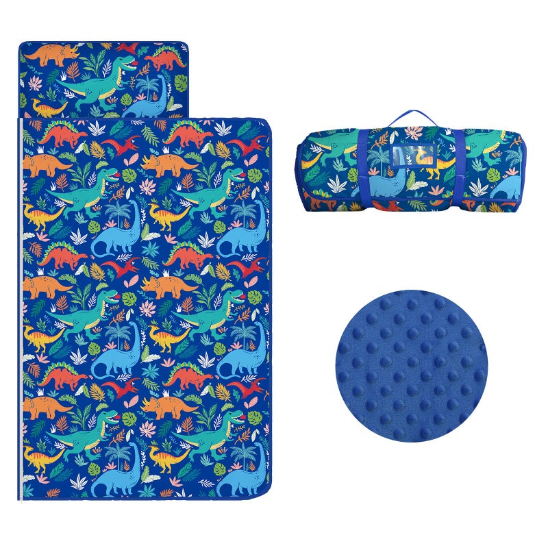 Decalsweet Kids Nap Mat Portable Slumber Bags with Removable Pillow and Blanket for Girls Boys Lightweight Extra Large Sleeping Bag for Preschool Camping Daycare - Image 2