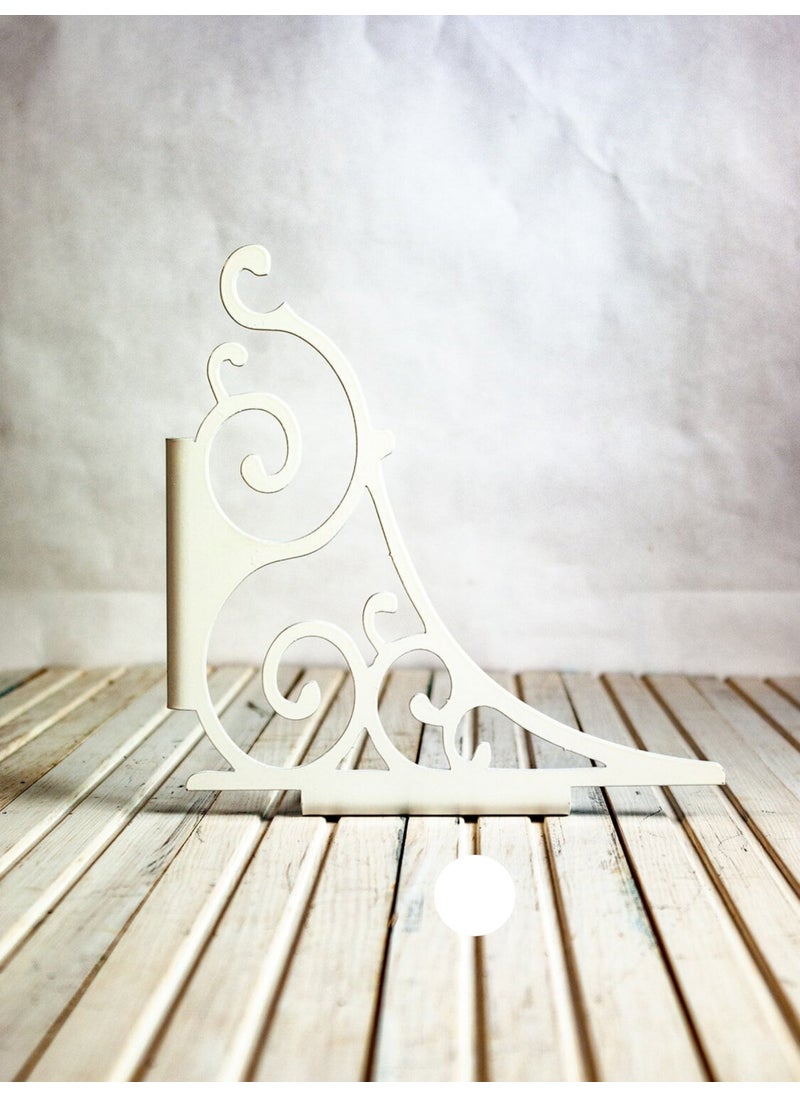 A-design Decorative White Shelf Leg Set 2 Pieces Shelf Legs + Plastic Dowel + Screw  - Image 2