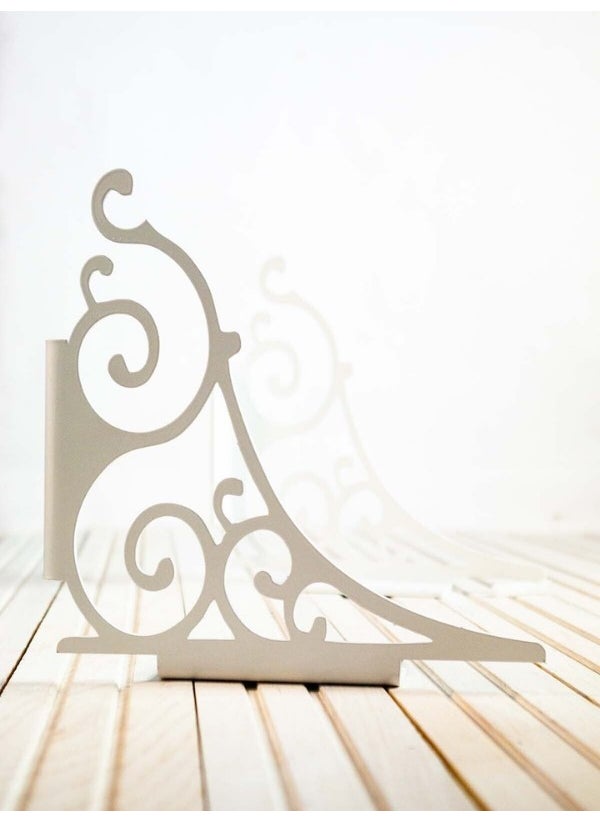 A-design Decorative White Shelf Leg Set 2 Pieces Shelf Legs + Plastic Dowel + Screw  - Image 1