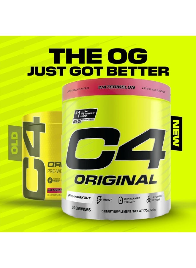C4 Original Pre-Workout - WATERMELON - 50 Servings 470 Gm - Image 4
