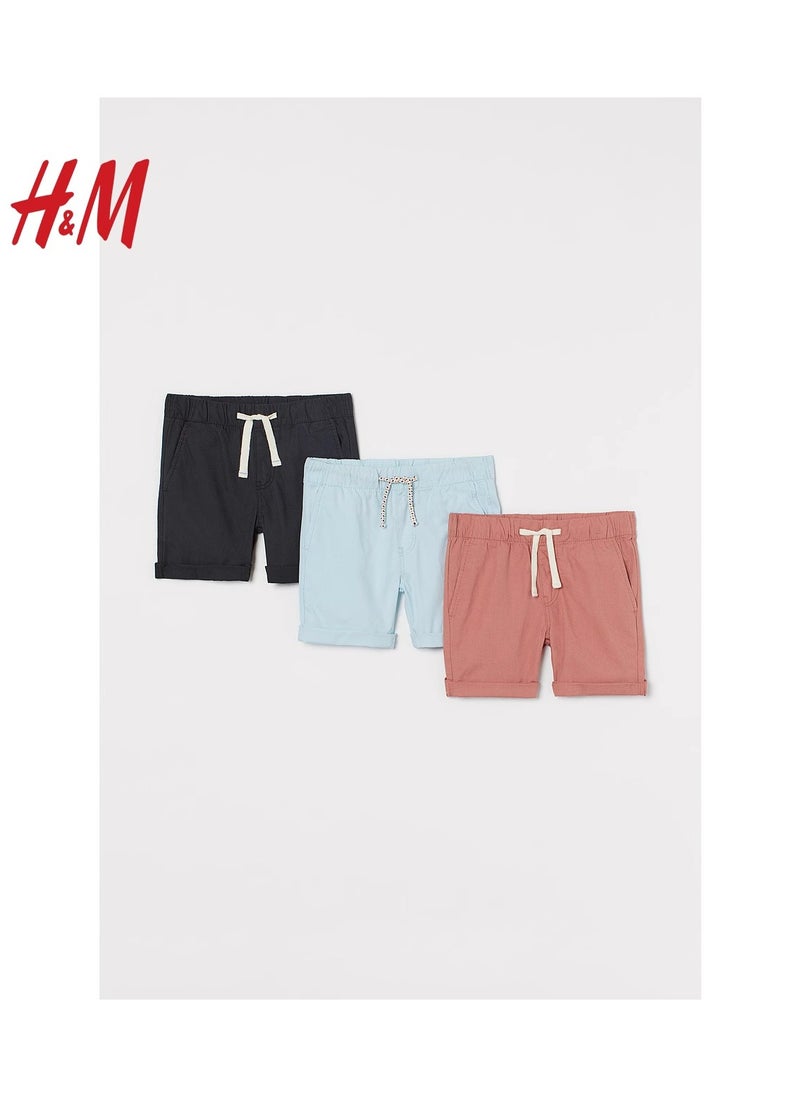 H and M - HM Children's Summer Cotton Casual Simple Elastic Waist Comfortable Casual Pants - Image 1
