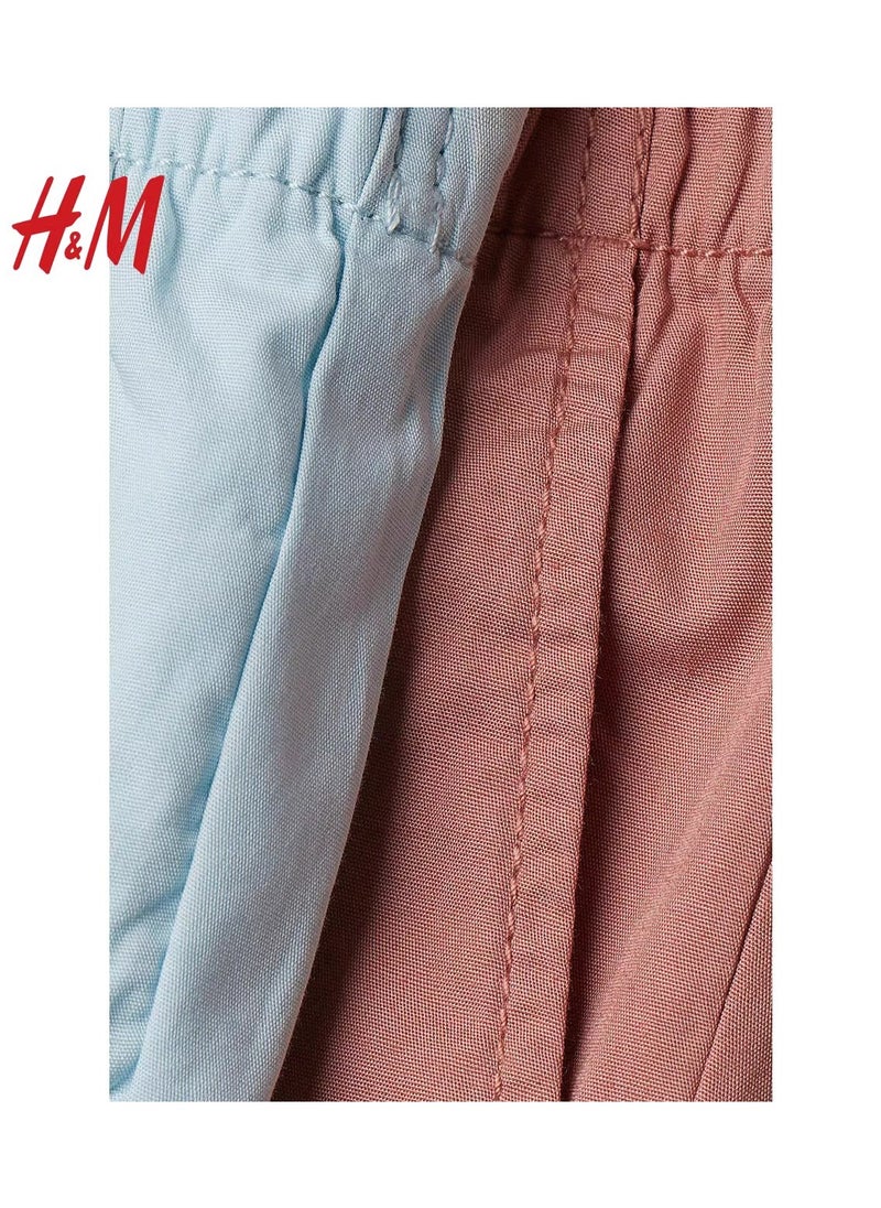H and M - HM Children's Summer Cotton Casual Simple Elastic Waist Comfortable Casual Pants - Image 1