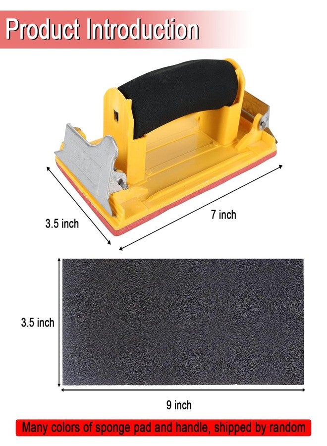 Hubaow Sandpaper Holder with Sponge Handle, 36 Pack 120 to 3000 Assorted Grit Dry & Wet Sandpaper with 1 Pack Hand Sander, Manual Hand Sanding Block for Drywall Wood Metal Furniture Polishing - Image 2