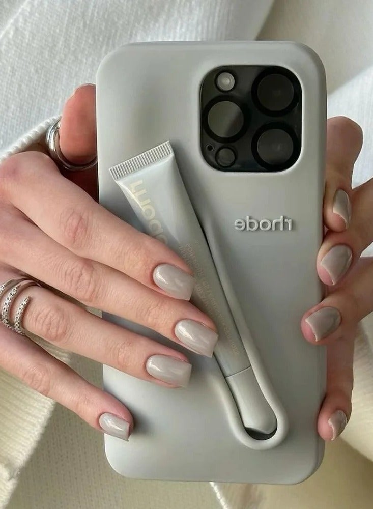 Rhode iPhone 15 Pro Silicone Lip Holder for Cell Phone, Lip Gloss Adhesive Sleeve for Phone, Lip Holder Stick-on Phone Case, Back Stick On Holder for Rhode iPhone 15 Pro(Unscented) - Image 2