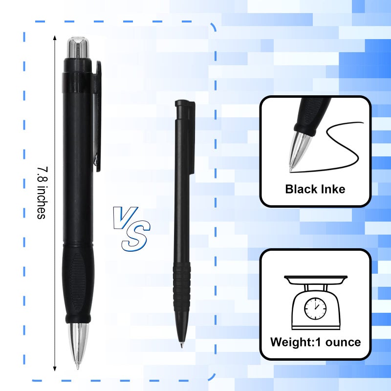 lyforx Big Fat Pens - Enhanced Writing Stability for Arthritis and Elderly Easy Thick Grip 3pcs Black - Image 2
