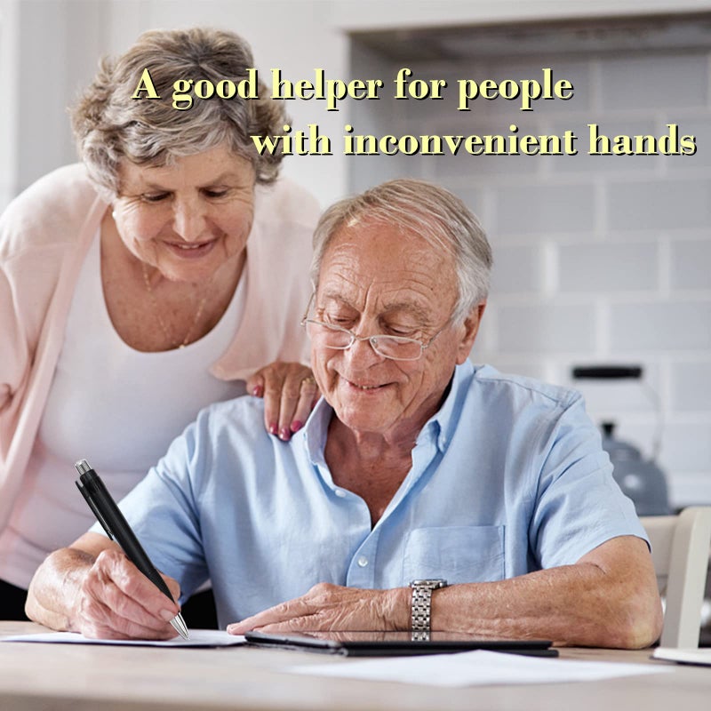 lyforx Big Fat Pens - Enhanced Writing Stability for Arthritis and Elderly Easy Thick Grip 3pcs Black - Image 3
