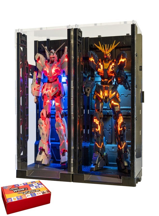 LBASE Upgraded GEN 5th Wireless Light Kit for Gundam Models, with Interlocking Display Base and Acrylic Dust Proof (LBASE GEN 5th + 5 Light Beads + Dust Proof) - Image 1