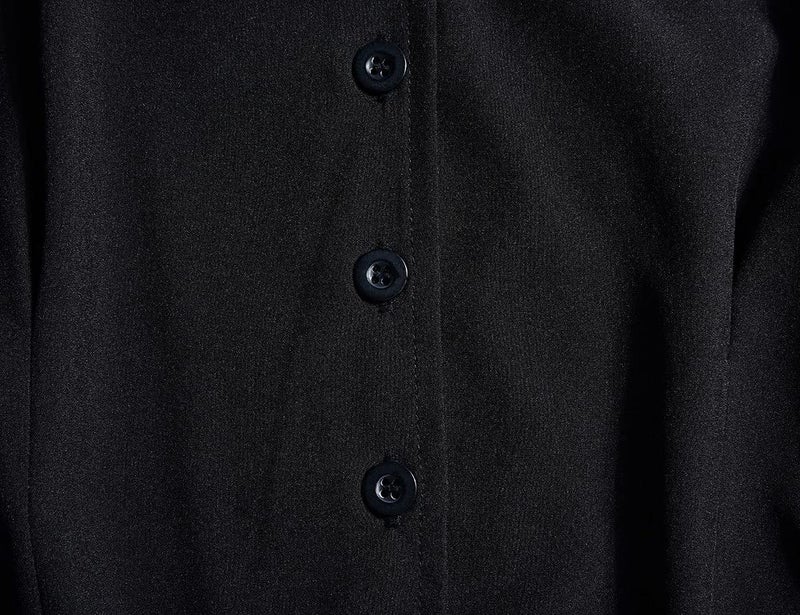 Firpearl Mosocow Women's Victorian Blouse Bow Tie Neck Long Sleeve Renaissance Shirt Tops S Black - Image 4