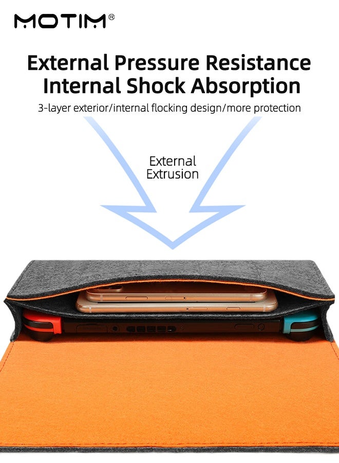 موتيم حقيبة حمل لـ Nintendo Switch 2 2025، حقيبة صلبة محمولة مقاومة للصدمات مع حامل لبطاقات الألعاب، حقيبة تخزين واقية لجهاز الألعاب محمولة باليد مع جيوب للملحقات والألعاب - Image 3