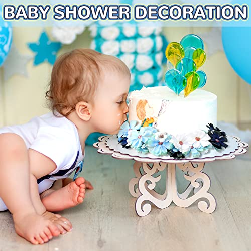 Geosar 120 Pcs Small Flowers for Crafts Mini Faux Flowers Artificial Silk Fabric Floral Arrangement Decor for DIY Wreath Bouquets Wedding Baby in Bloom Baby Shower Home Decor(Blue,Fresh Style) - Image 5