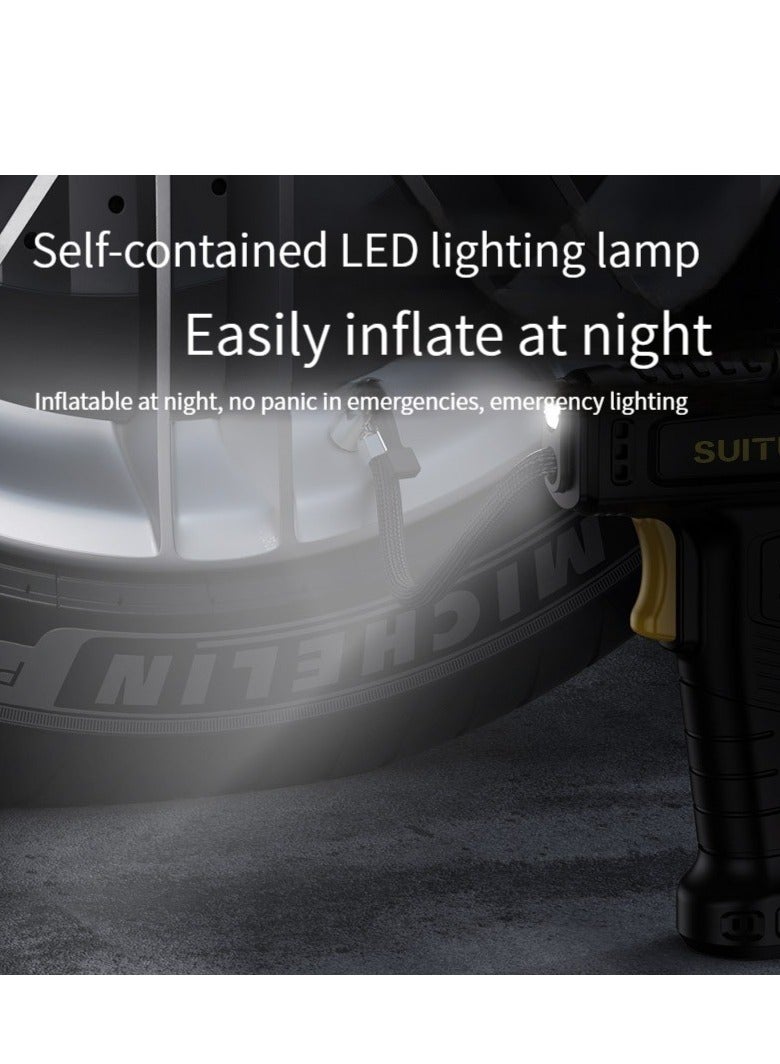 Automobile On-board Automatic Inflation Pump Hand-held Intelligent Digital Display Household Automobile Electric Portable Tire Air Pump - Image 4