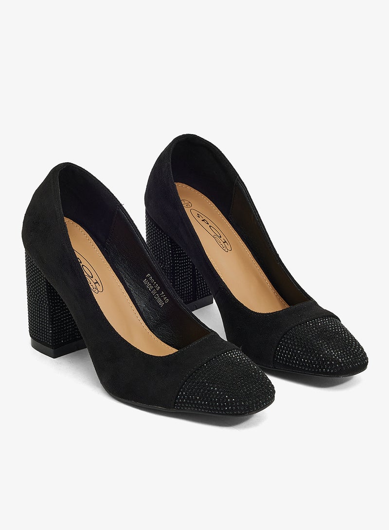 سبوت أون حذاء بكعب عالٍ مربع - Image 4