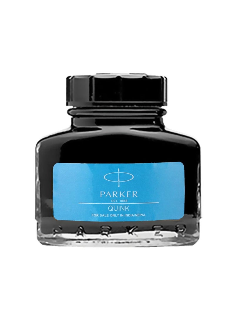 PARKER Parker Quink Bottle|Ink - Blue | 30 ML | Quick - Drying Ink | No - Smear Writing - Image 1