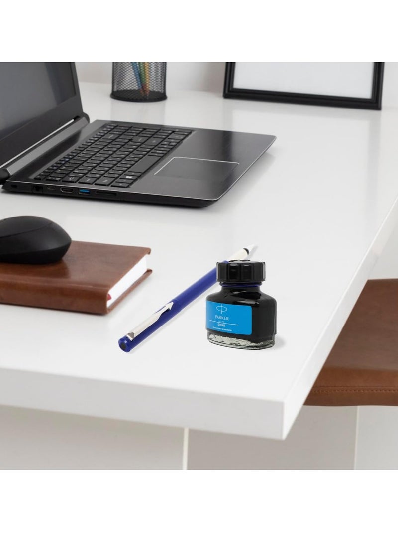 PARKER Parker Quink Bottle|Ink - Blue | 30 ML | Quick - Drying Ink | No - Smear Writing - Image 5