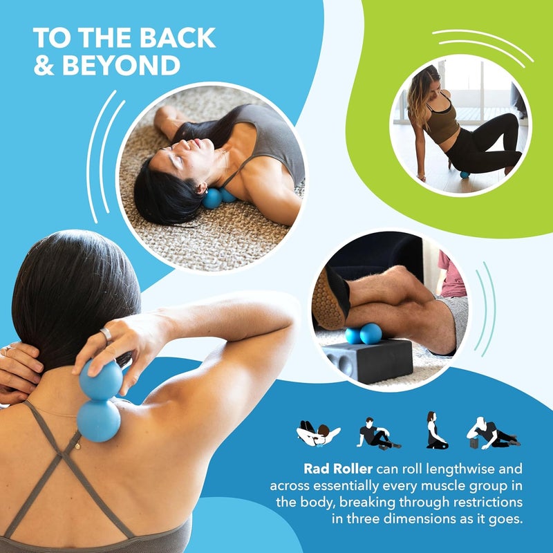 RAD Roller I Myofascial Release Tools I Medium Density I Self Massage Mobility and Recovery (Blue) - Image 3