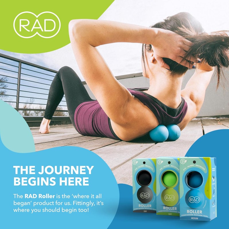 RAD Roller I Myofascial Release Tools I Medium Density I Self Massage Mobility and Recovery (Blue) - Image 5