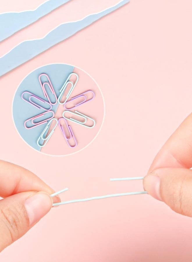 Colored  Paper Clips, 200pcs 29 mm Paper Clip Paperclips Colorful Clips for Paperwork Ideal for Home, School and Office Use Colored (Morandi color, 10*29mm) - Image 5