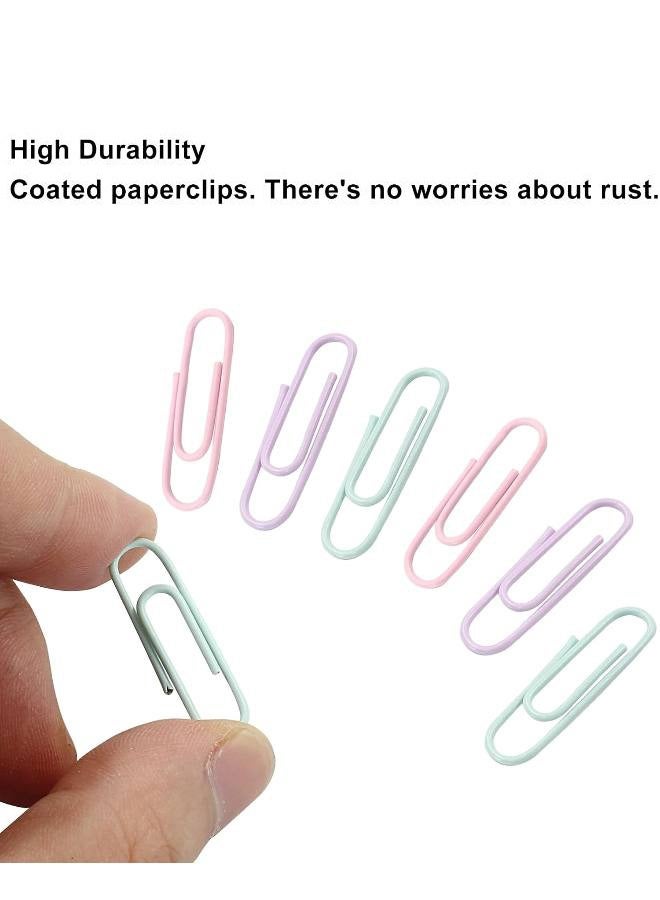 Colored  Paper Clips, 200pcs 29 mm Paper Clip Paperclips Colorful Clips for Paperwork Ideal for Home, School and Office Use Colored (Morandi color, 10*29mm) - Image 3