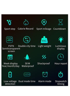 Sanda SANDA Top Brand Men Smart Watches Sports Pedometer Calories 50M Waterproof Swim LED Digital Watch Military Wristwatch 2145  - Image 5