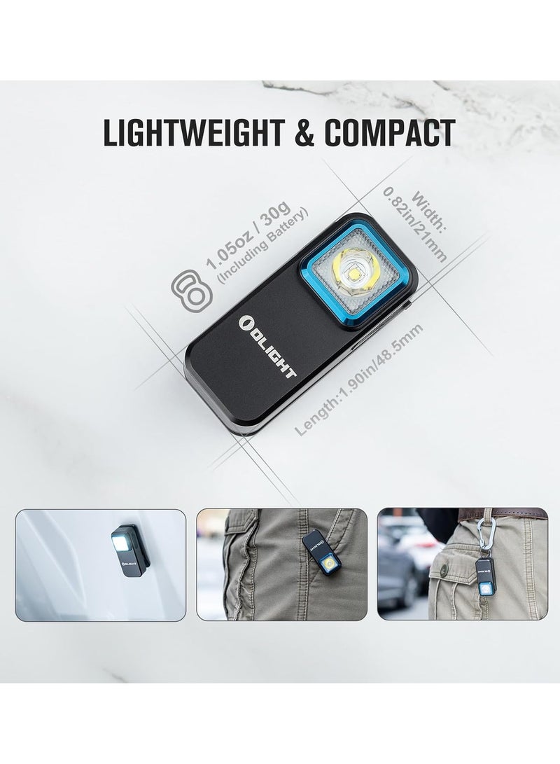 OLIGHT Clip Rechargeable EDC Flashlight 300 Lumens Dual Sources Compact Pocket Clip Light Convenient USB C Charging Magnetic Flash Lights for Working Cycling Emergency Signaling Tool(Black)  - Image 5
