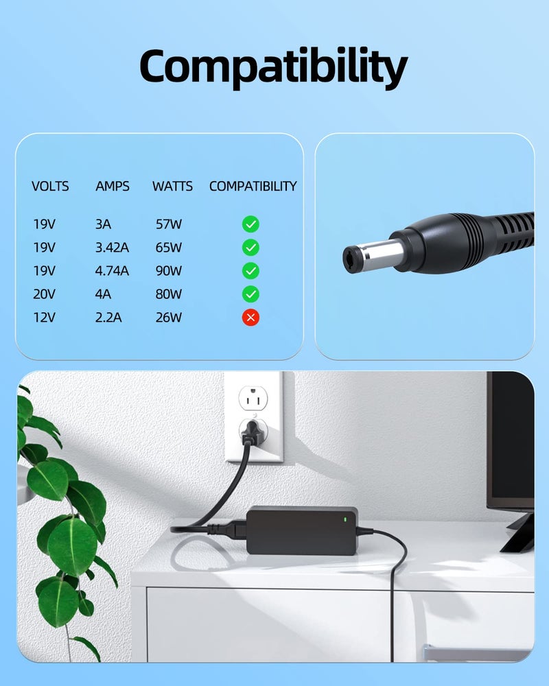 Superer شاحن سوبرر مناسب لجهاز JBL بومبوكس 2 و 1 - 90 واط 10 قدم للطاقة لجمعات العائلة والمرح في الهواء الطلق كابل طاقة بديل مقاوم للماء بلوتوث - Image 3