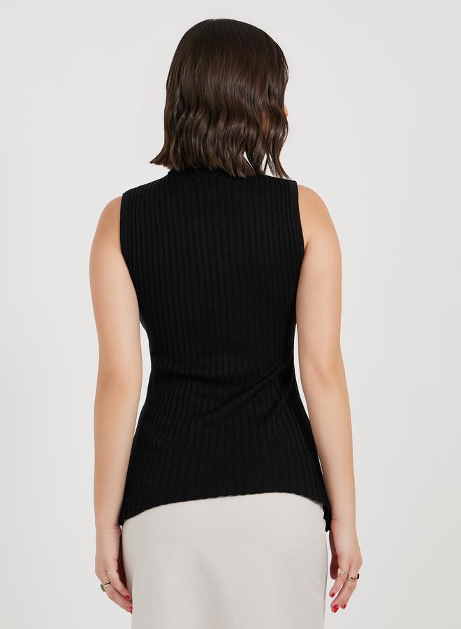 ستايلي سويتر بلا أكمام بياقة عالية - Image 4