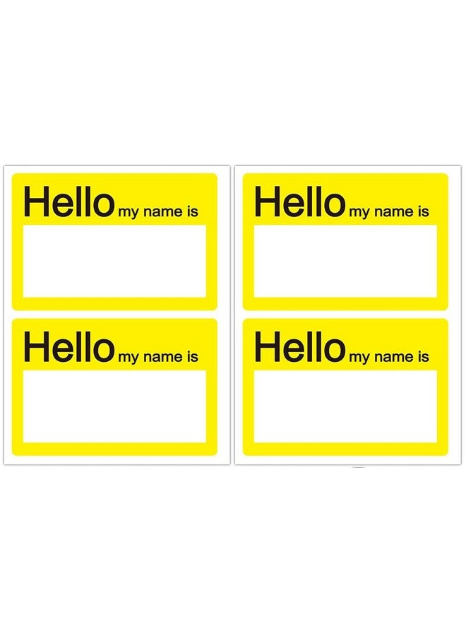 Remarkable - Name Tag Labels Hello My Name Is Stickers,2 X 3 Inch Name Tag Labels Great For Kids,Employees,Reunions,Professionals,Parties,School,Notebooks,Events/Pack Of 200 (Yellow) … - Image 1