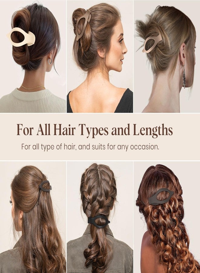 BCNJEPIN Hair Clips for Women, 4Pcs Matte Aesthetic Claw Clip, Aesthetic Hair Clutcher, Non-Slip Hair Pins for Women, Hair Claw Clips for Womens, Cute Clutchers, Hair Clips Set - Image 3