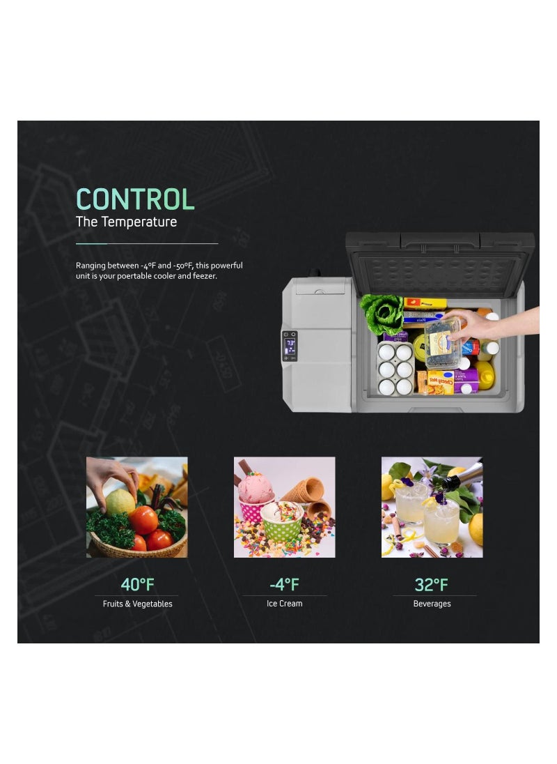 Toby's Electric Cooler Portable Refrigerator Freezer Compact Fridge freezer Electric Cooler for Car RV Vehicle Boat Home Use Travel Camping Truck Party Picnic Outdoor (42 Liter)  - Image 3