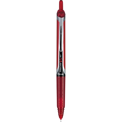 PILOT Precise V5 RT Refillable & Retractable Liquid Ink Rolling Ball Pens, Extra Fine Point (0.5mm) Black/Blue/Red Inks, 3-Pack (26053) - Image 4