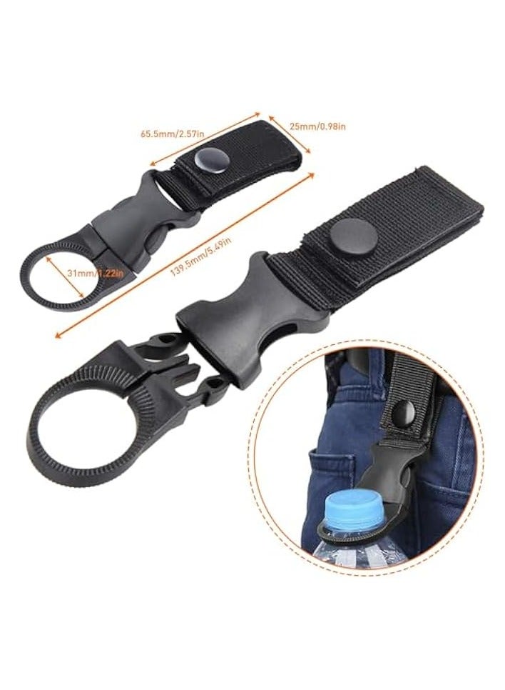 erorex Molle Accessories Kit of 28 Attachments, Elastic Strings Strap, D-Ring Locking Gear Clip, for 30mm Webbing Strap Tactical Backpack Web Dominator (Black) - Image 3