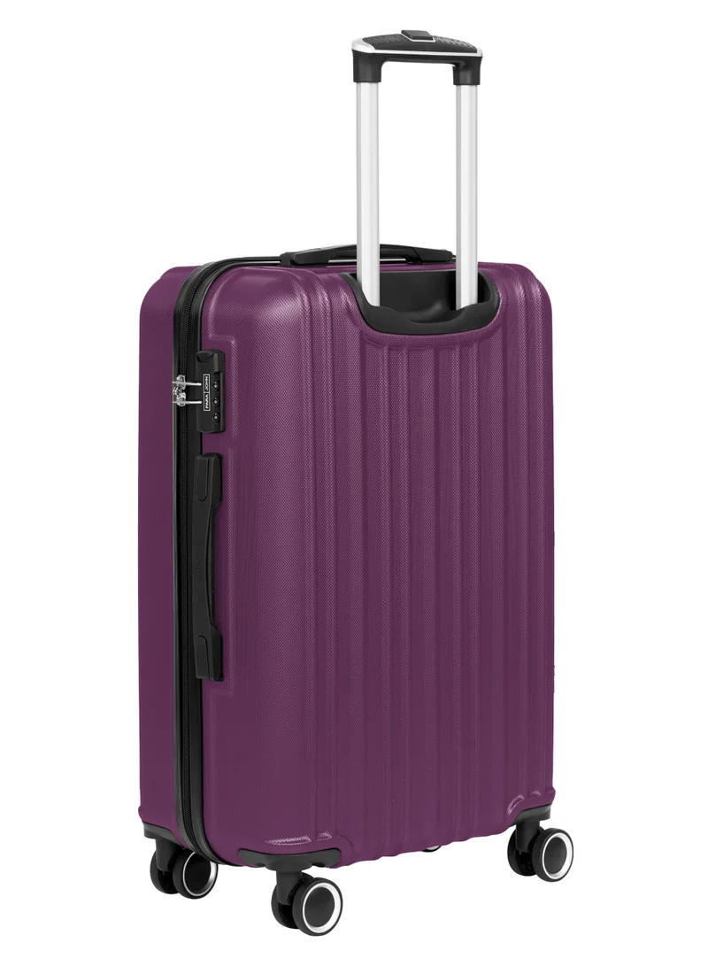 Parajohn L (28 INCH) Large 28-Inch ABS Material Lightweight Hardshell Luggage Trolley | carrying 30kg Durable Hardsided Spinner Trolley Suitcase Purple  | Best Price UAE