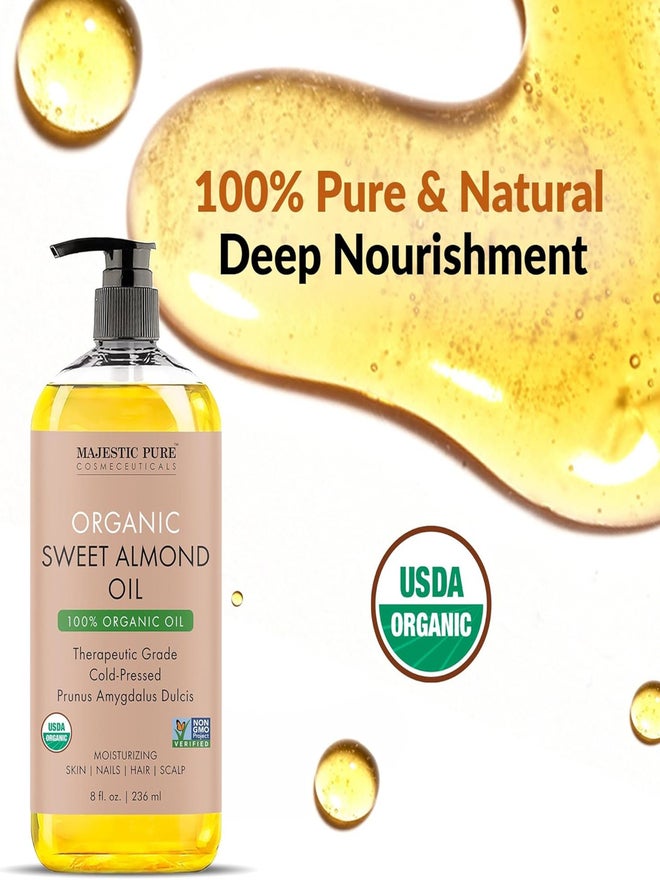 Majestic Pure زيت الجسم العضوي من ماجيستيك بيور باللوز الحلو 36 مل - Image 2