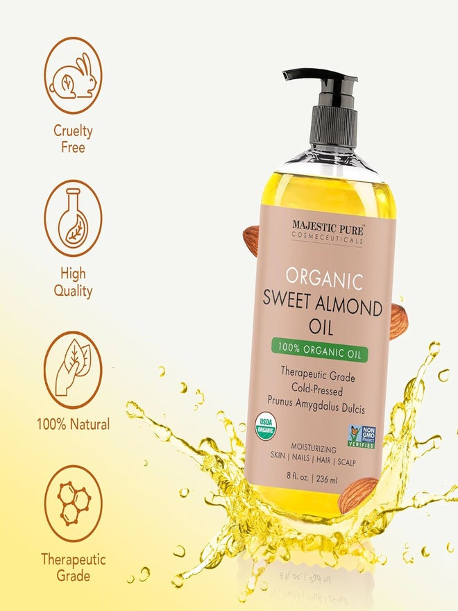 Majestic Pure زيت الجسم العضوي من ماجيستيك بيور باللوز الحلو 36 مل - Image 3