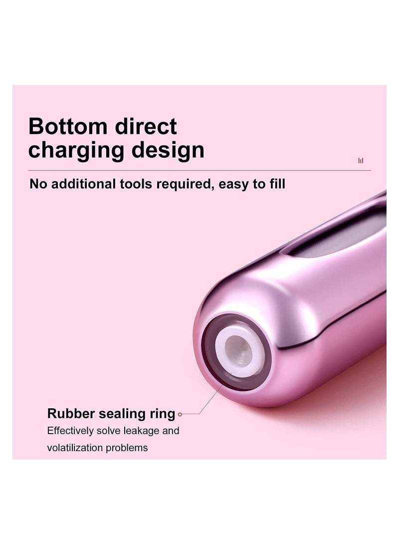 زجاجة رذاذ عطر فارغة صغيرة محمولة قابلة لإعادة الملء بسعة 5 مل، زجاجة عطر رذاذ للسفر والرحلات (`ذهبى) - Image 4